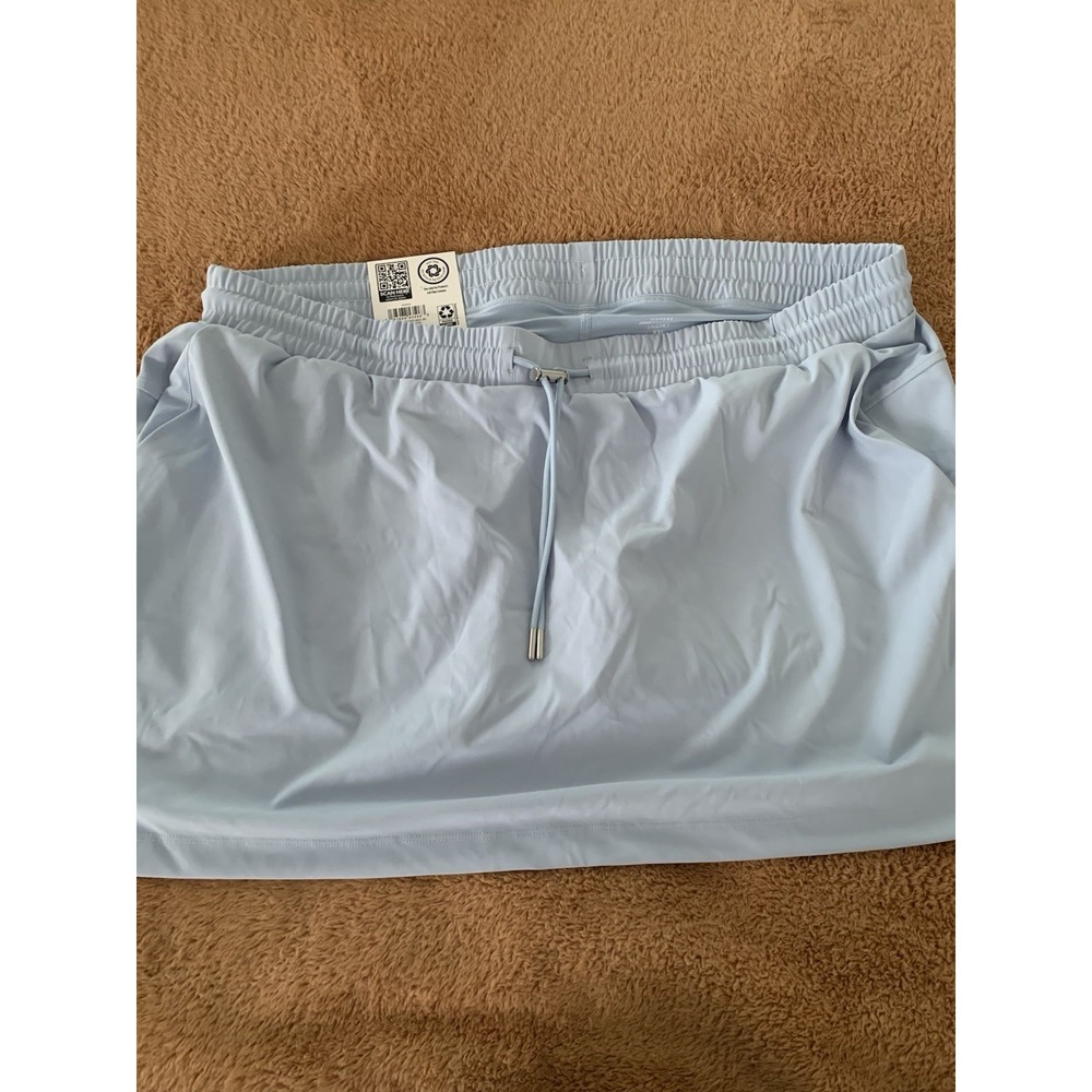 Member's Mark Women's Travel Tennis Skort Skirt Built In Shorts XXL Blue NWT